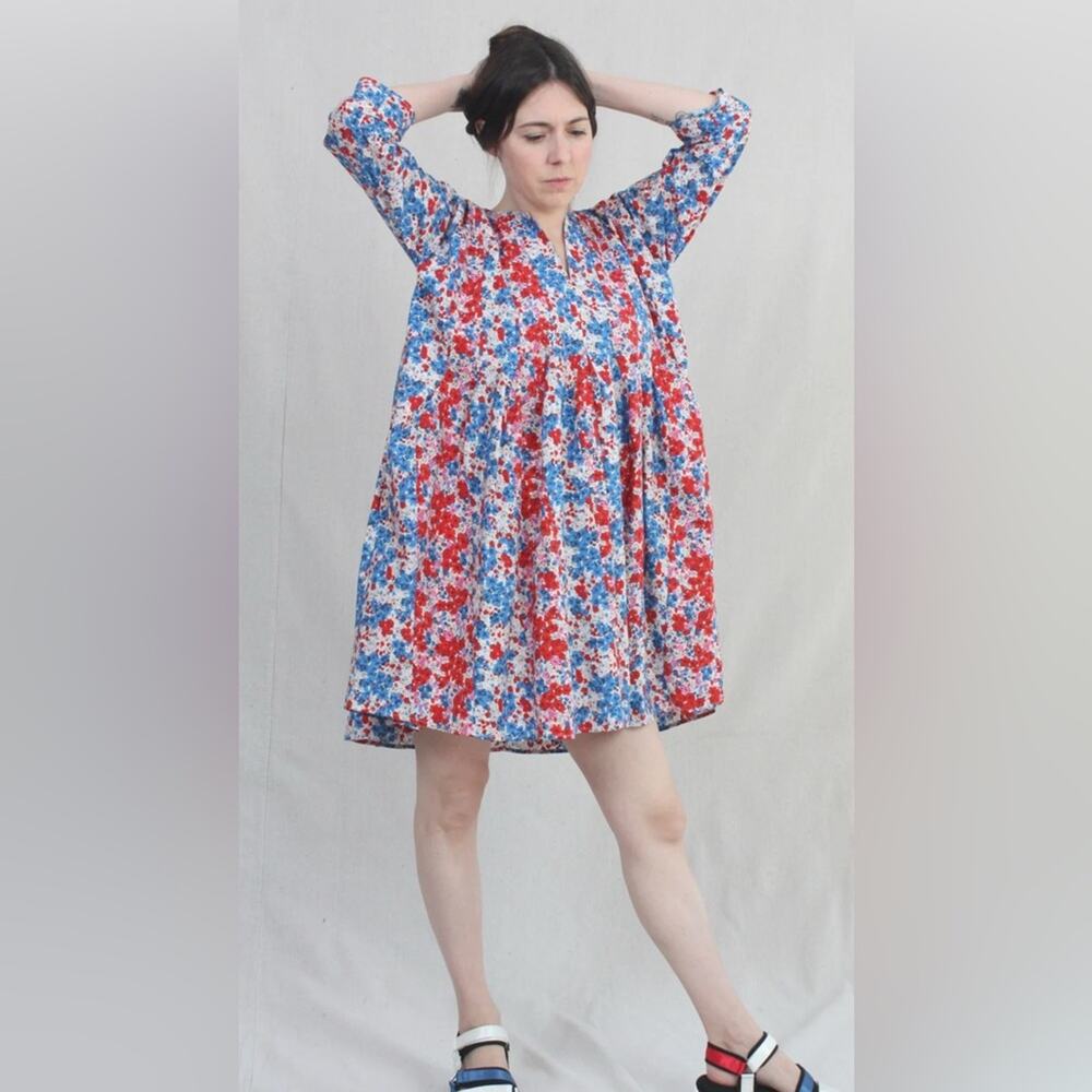 CARON CALLAHAN ARIA RED POSY DRESS SIZE:XL